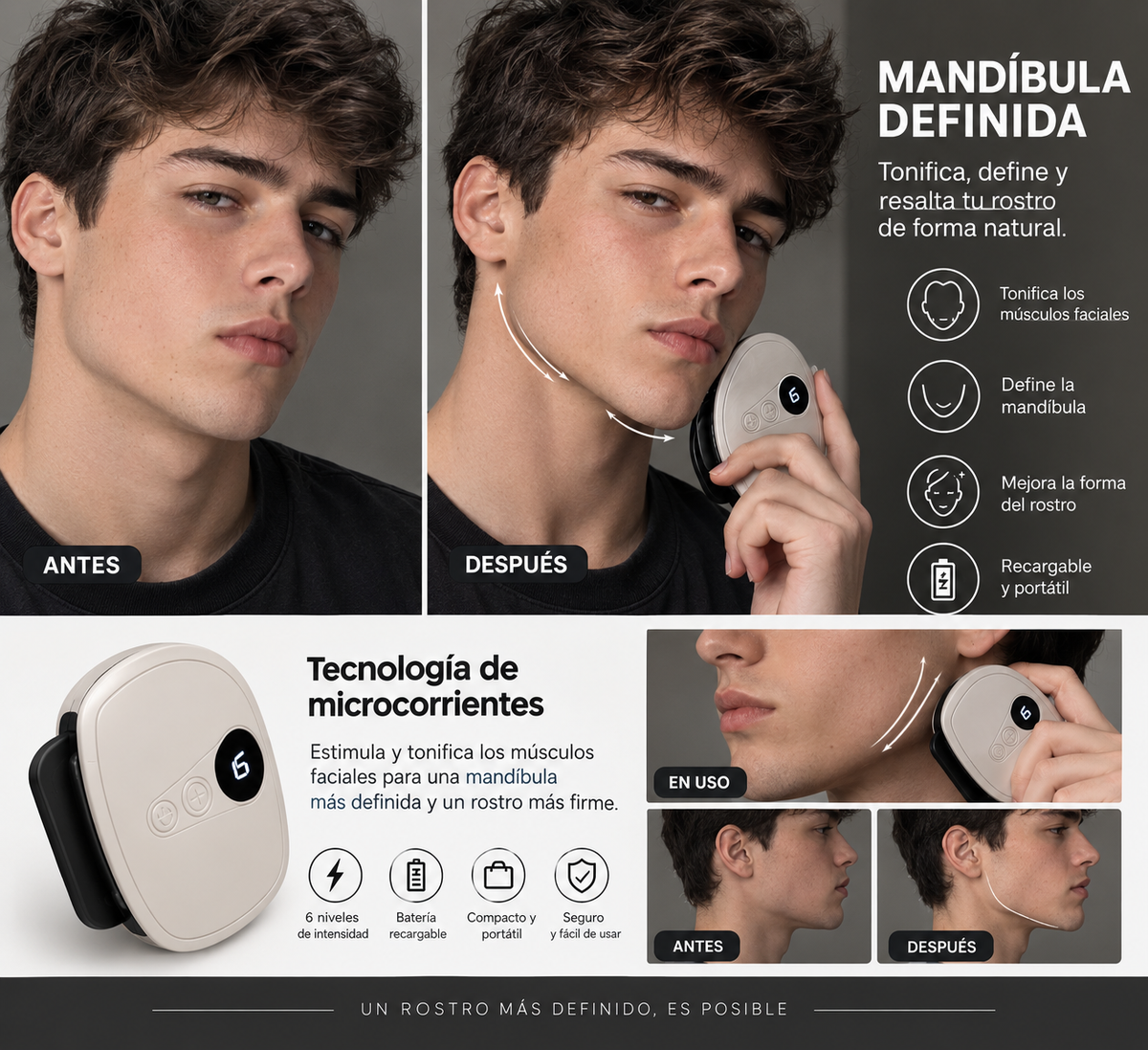 Masajeador Facial Guasha Electrico